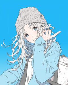 ニット帽女子０