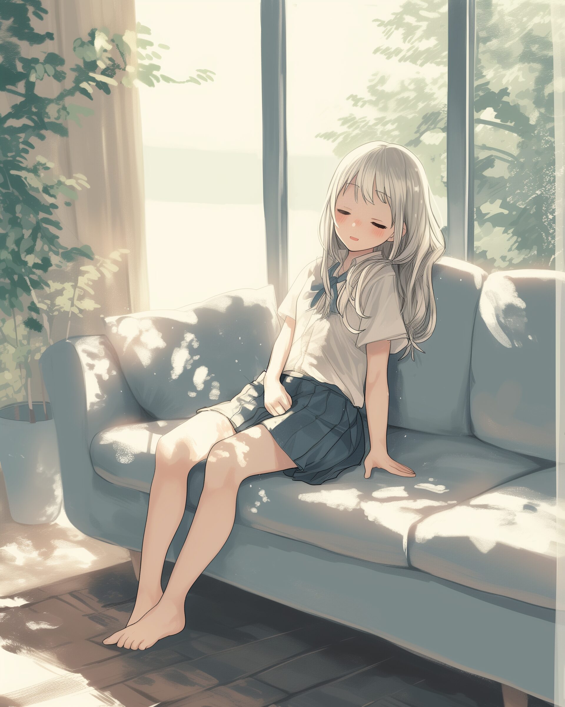 お昼寝女子0