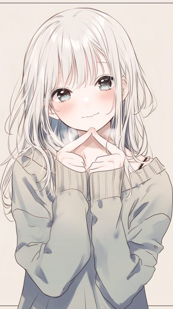 【壁紙】銀髪女子０