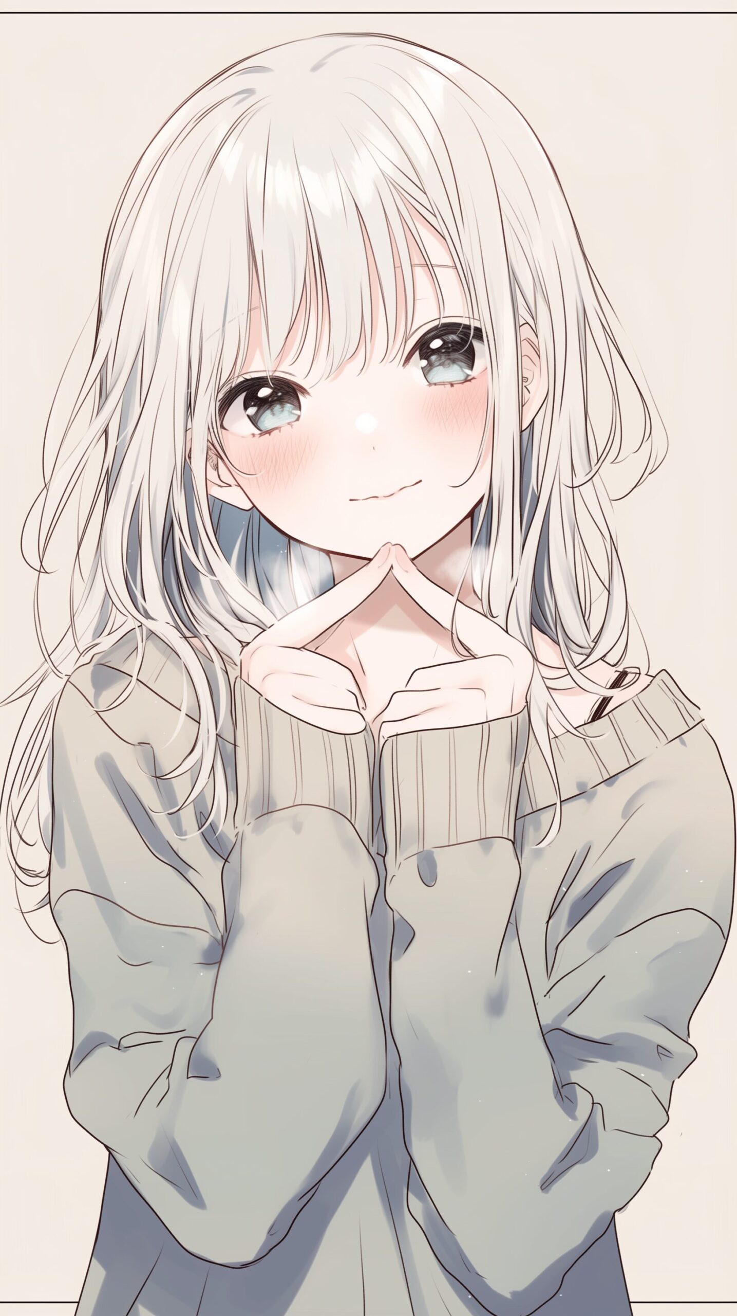 【壁紙】銀髪女子0
