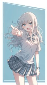 【壁紙】銀髪・喜怒哀楽女子０１
