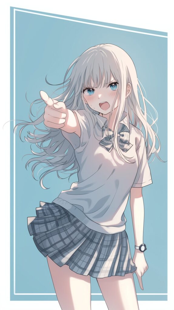 【壁紙】銀髪・喜怒哀楽女子０１