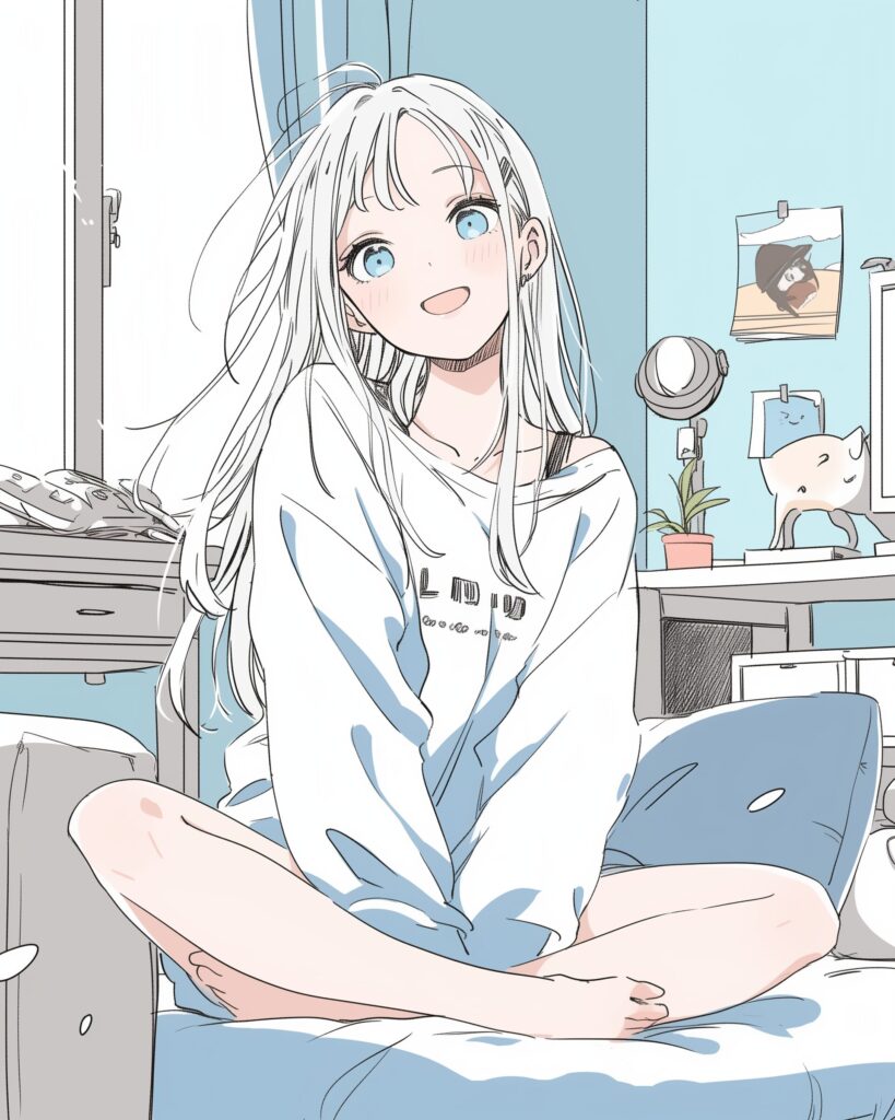 銀髪ゲーム女子０