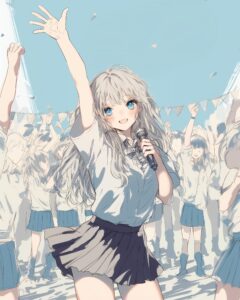 銀髪ライブ女子０