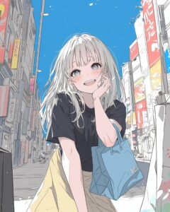 銀髪女子０