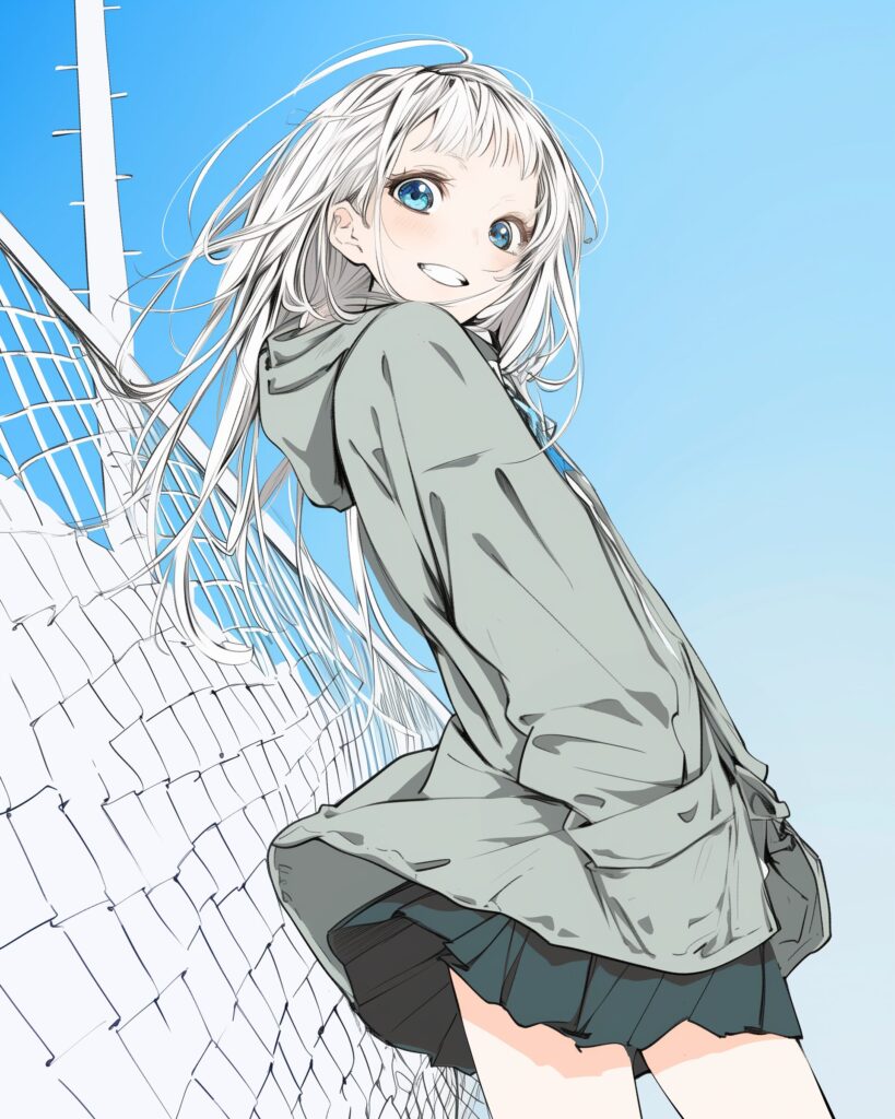 コートを着た女の子０