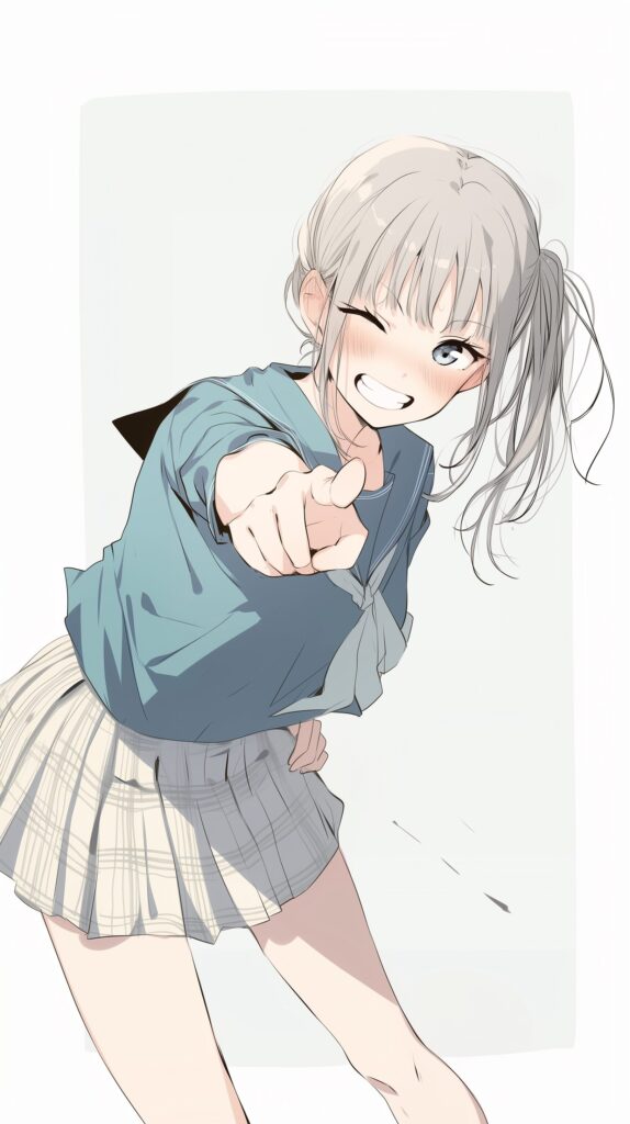 【壁紙】銀髪・喜怒哀楽女子０