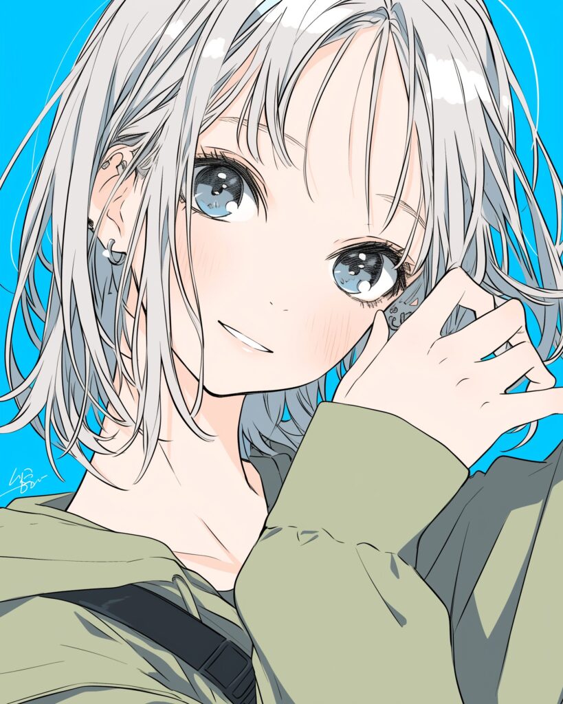 銀髪クール女子０