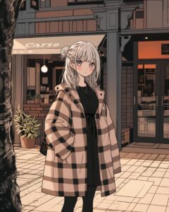 カフェで待ち合わせ女子０
