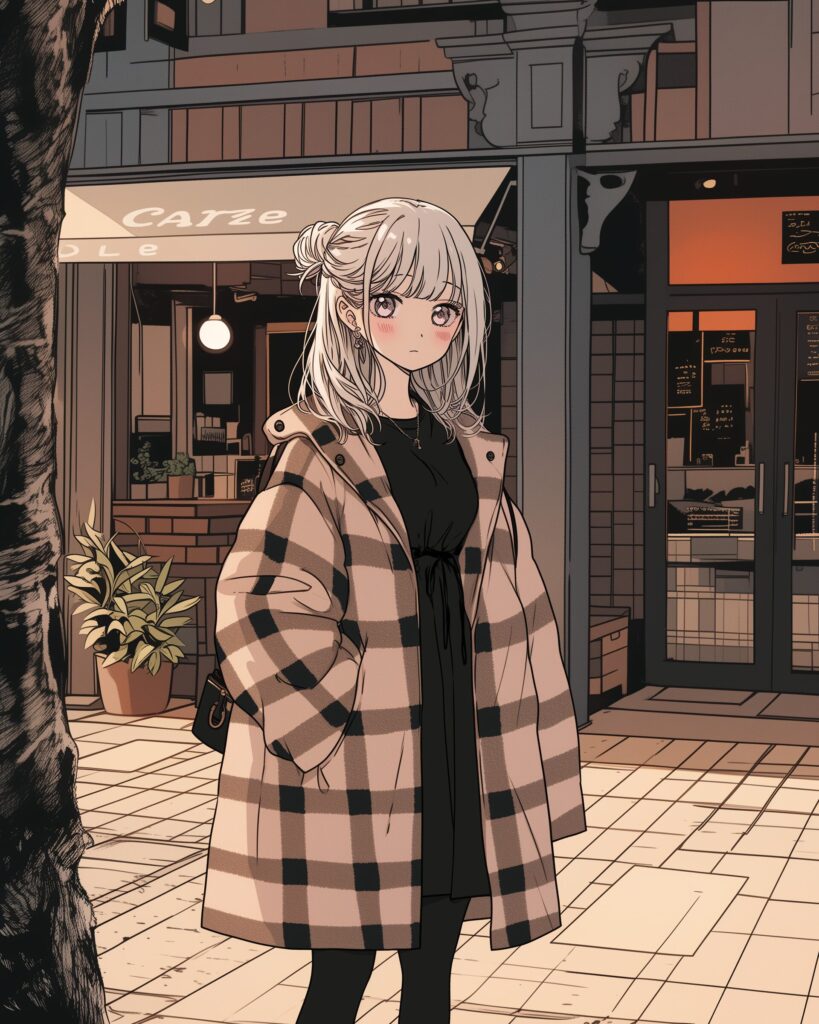 カフェで待ち合わせ女子０
