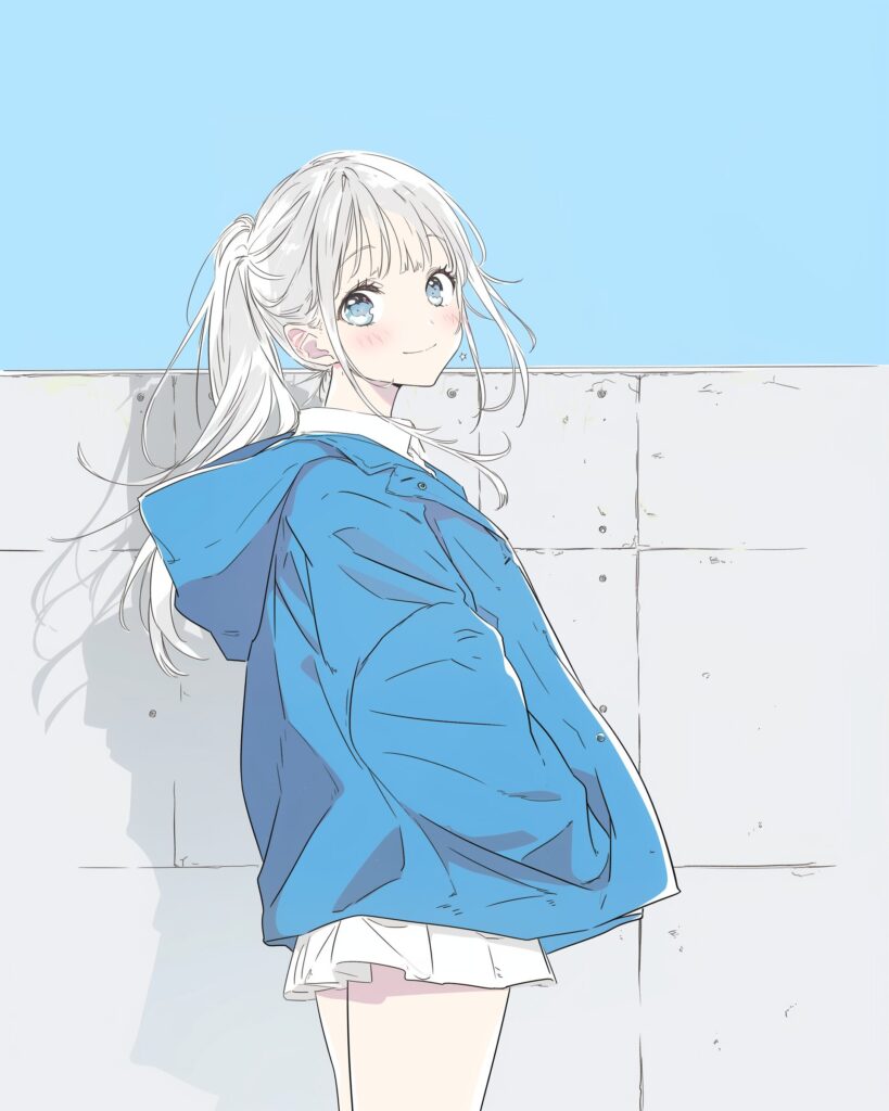 コートを着た女の子１