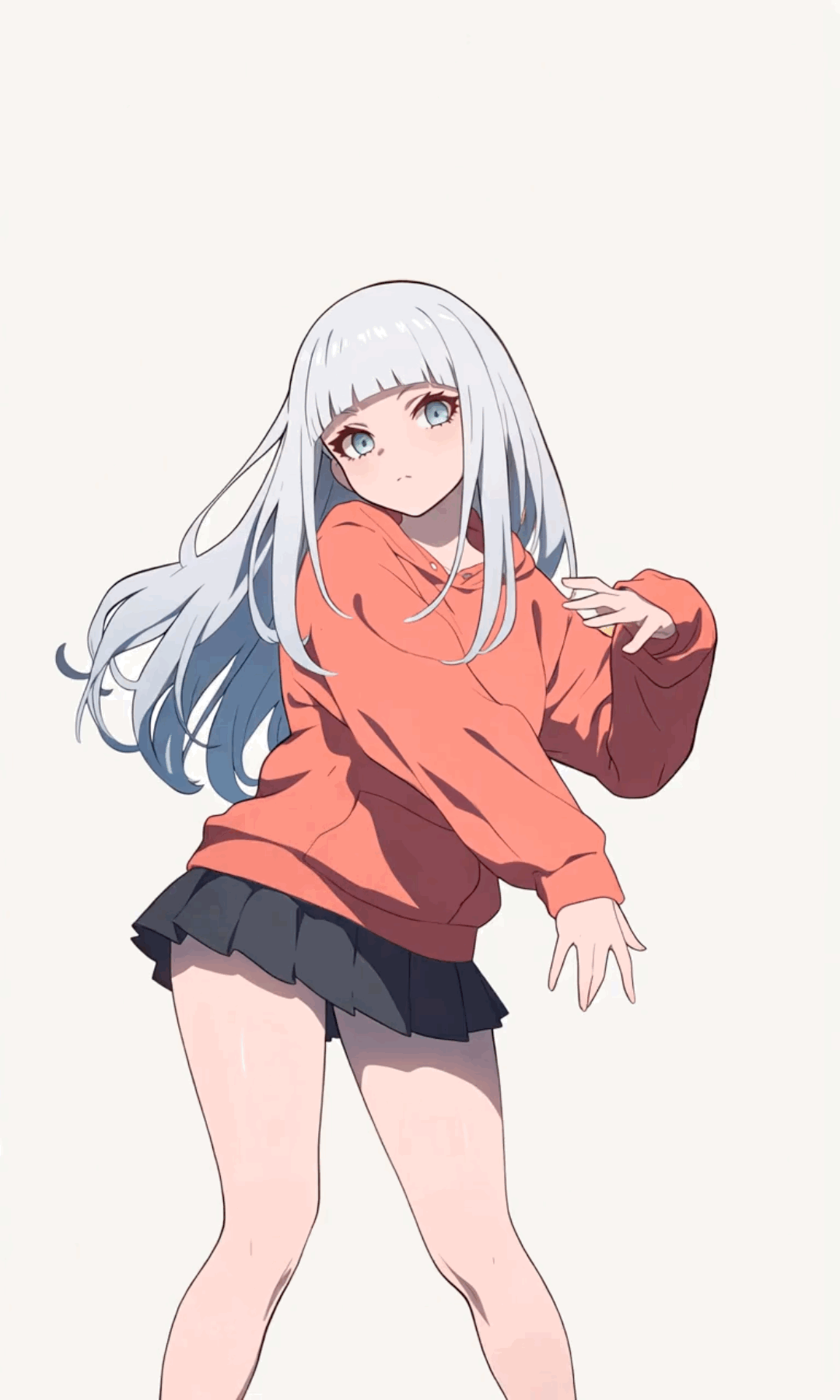 【GIF】踊る銀髪女子