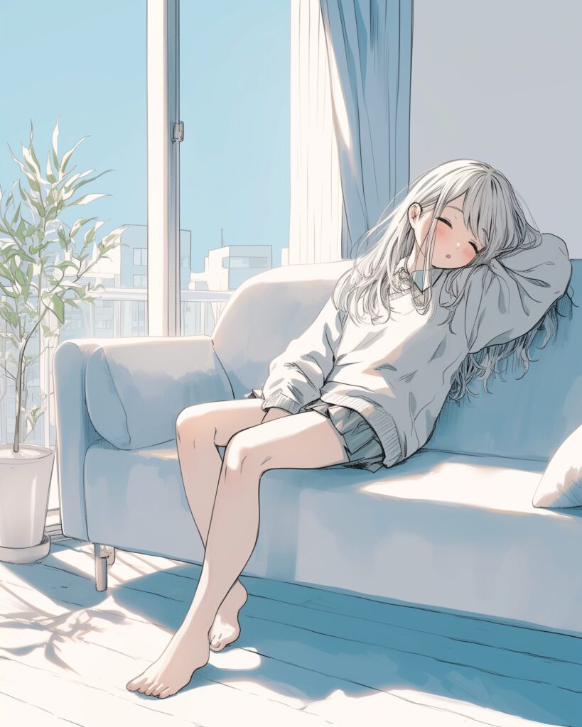 お昼寝女子０