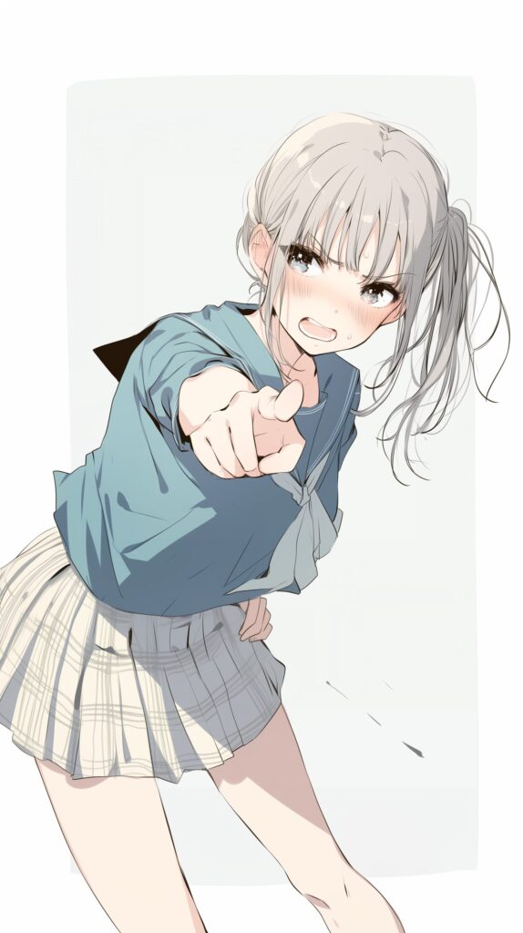 【壁紙】銀髪・喜怒哀楽女子０