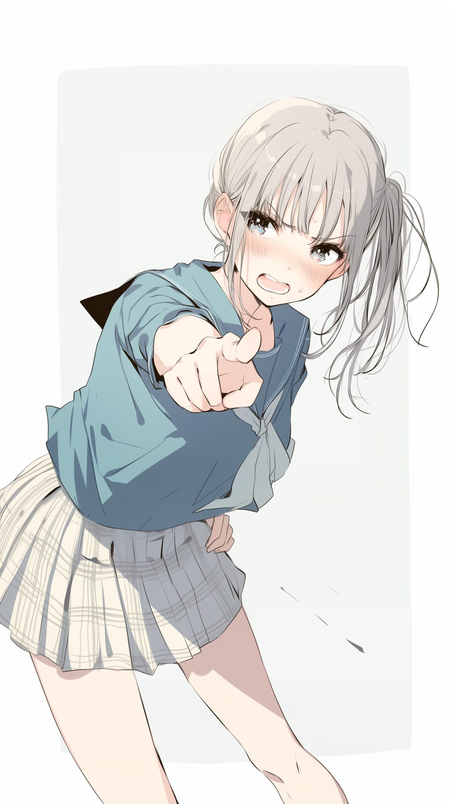 【壁紙】銀髪・喜怒哀楽女子0