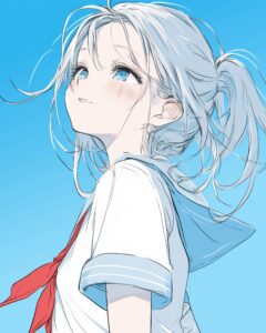 銀髪クール女子０