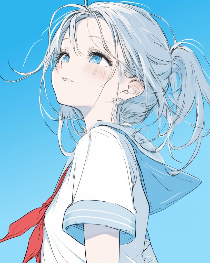 銀髪クール女子０