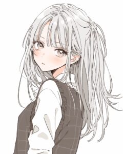 銀髪女子０