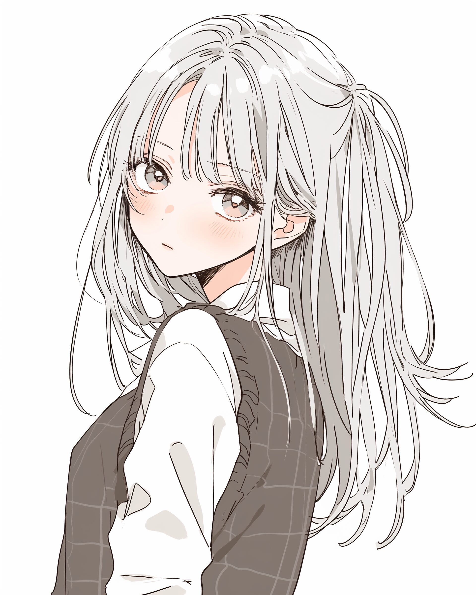 銀髪女子０