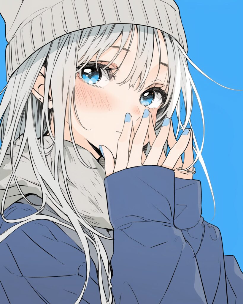 ニット帽女子０