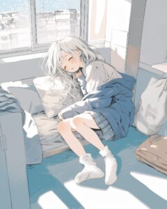 お昼寝女子０