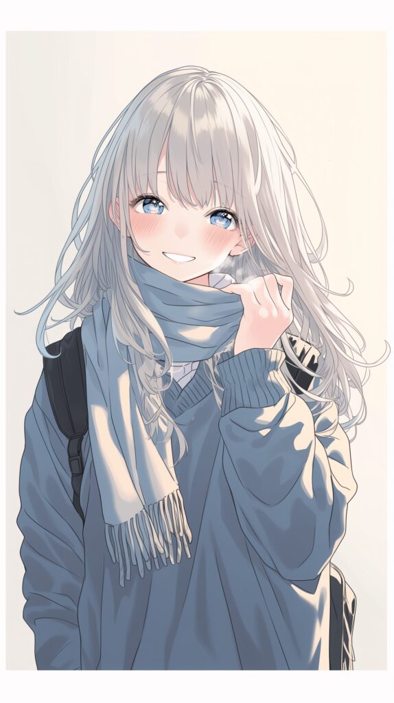 【壁紙】銀髪女子０