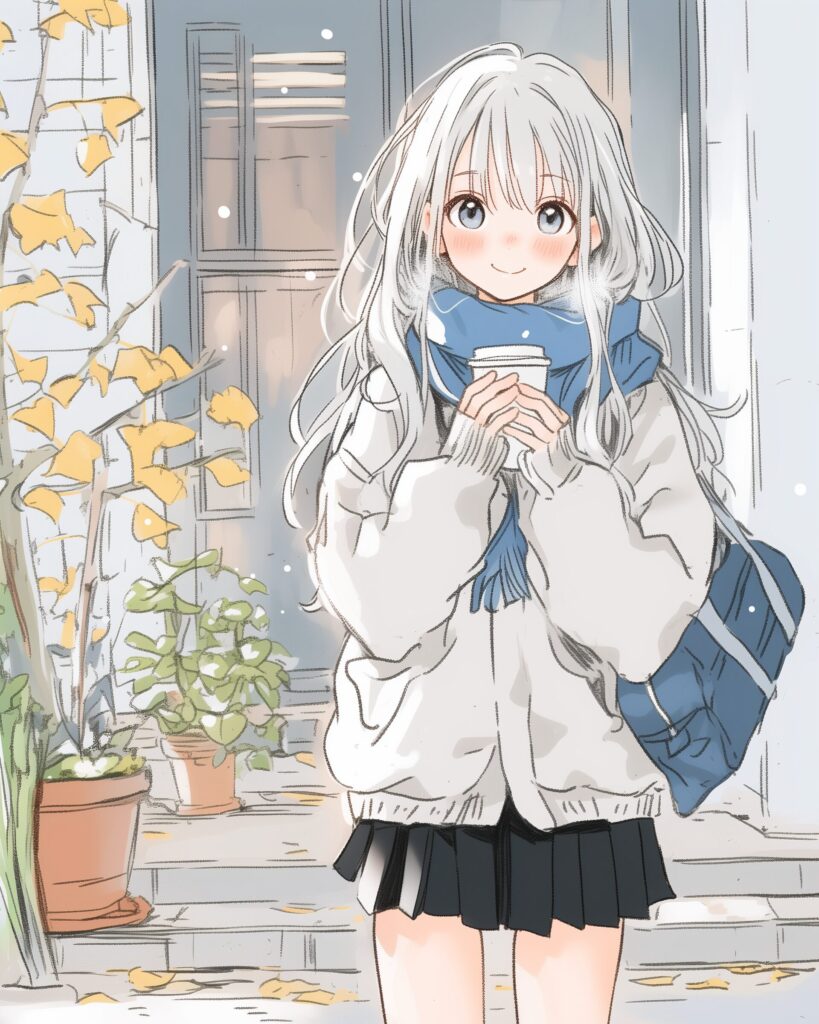 銀髪女子・冬０