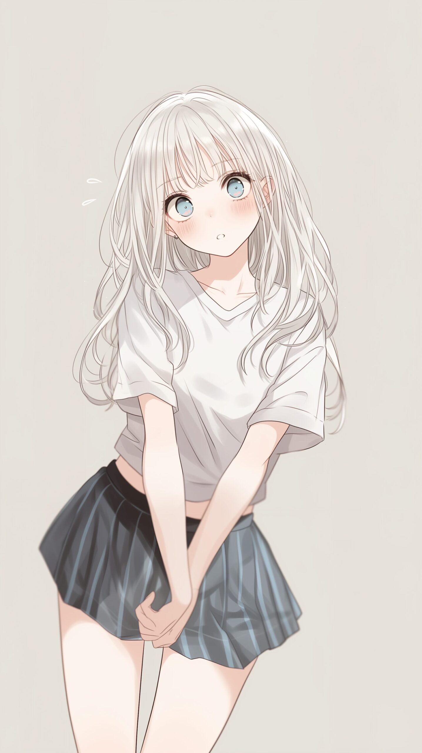 【壁紙】銀髪・喜怒哀楽女子0