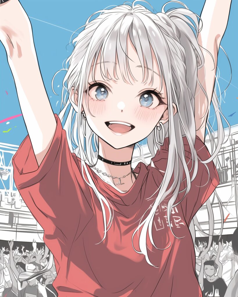 銀髪ライブ女子０