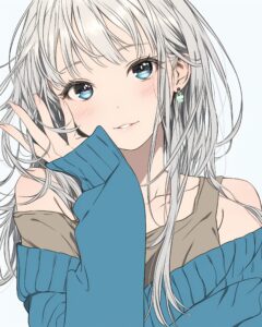 銀髪クール女子０