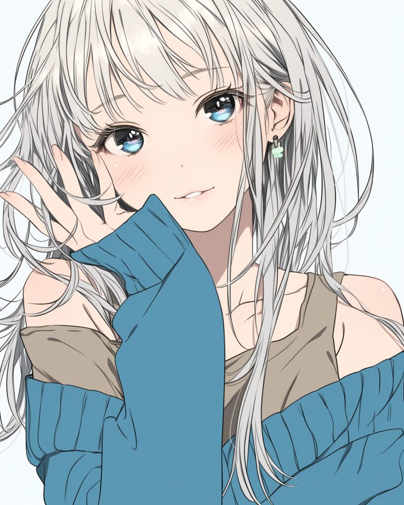 銀髪クール女子０