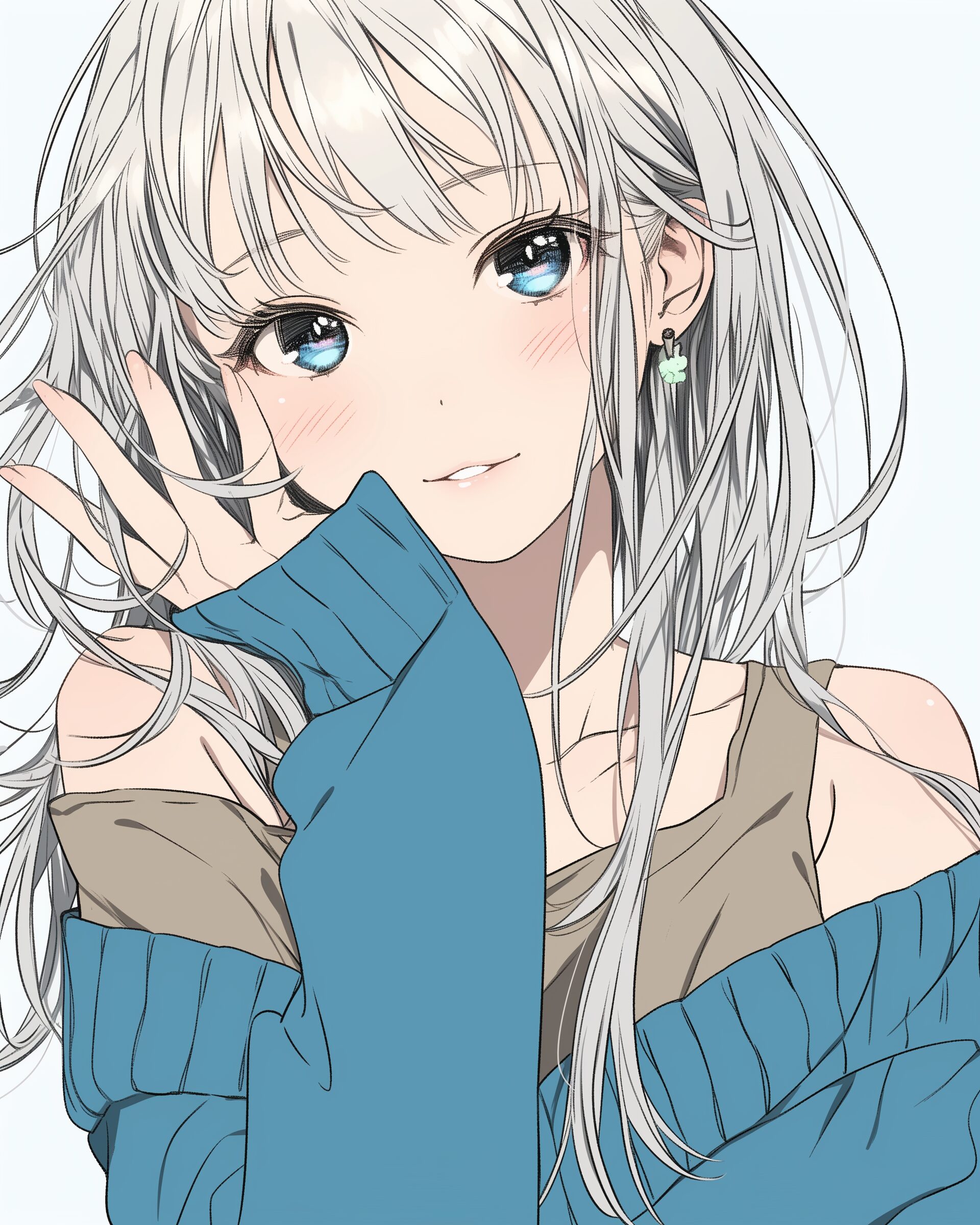 銀髪クール女子０