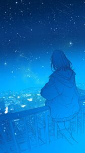 【壁紙】星空を眺める０