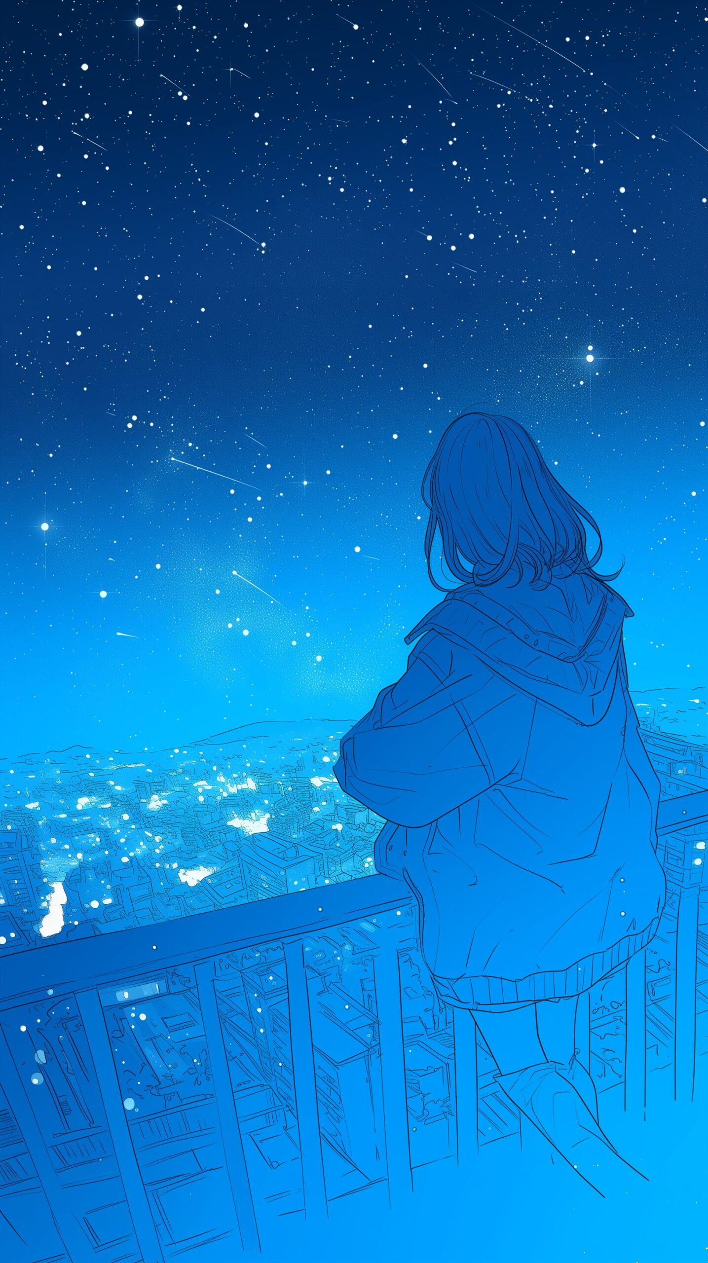 【壁紙】星空を眺める0