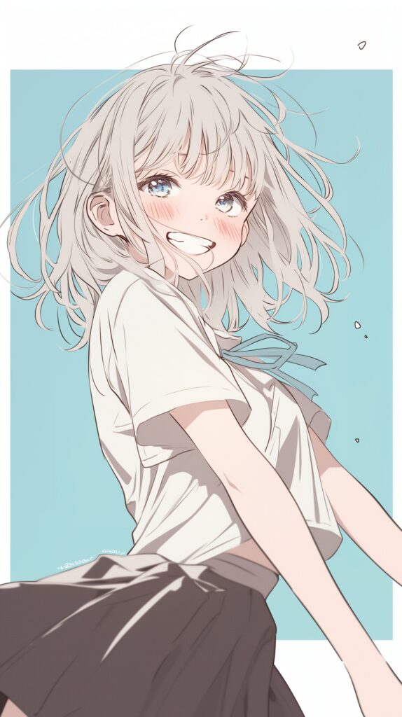 【壁紙】銀髪・喜怒哀楽女子０