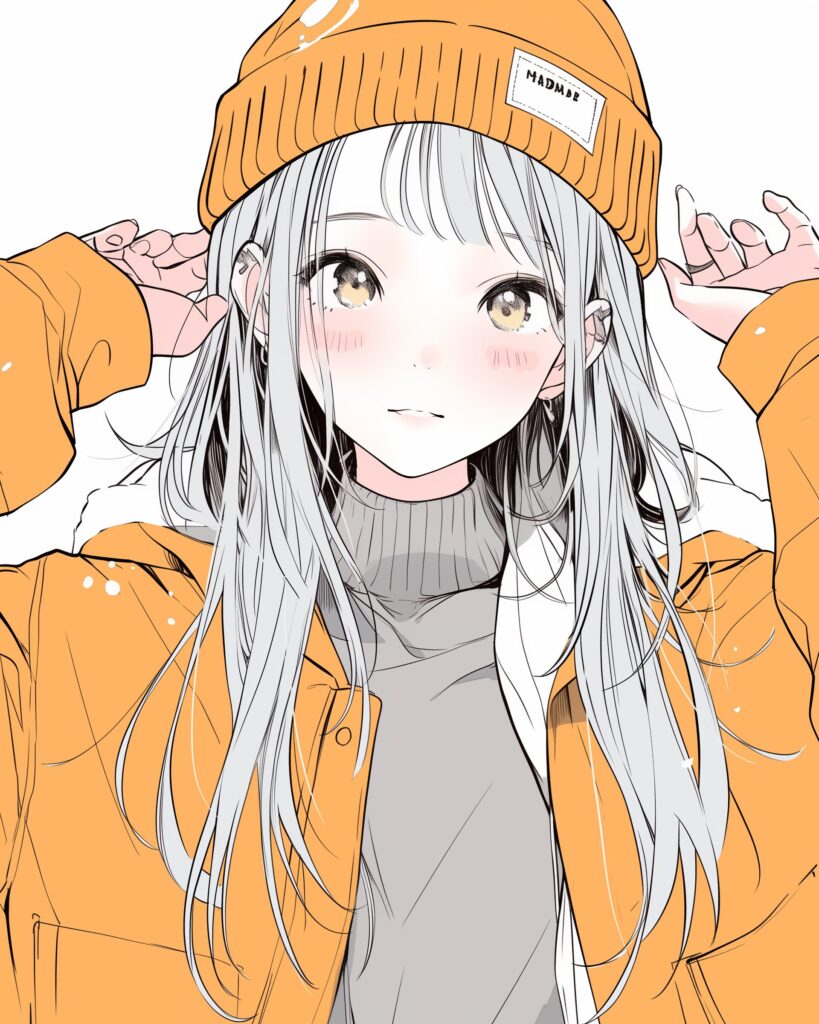 ニット帽女子０