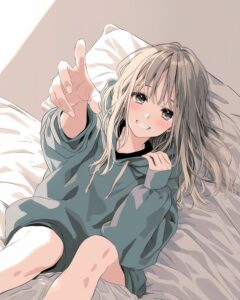 寝転び女子０