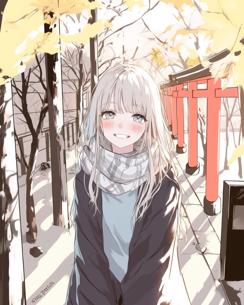 初詣女子０
