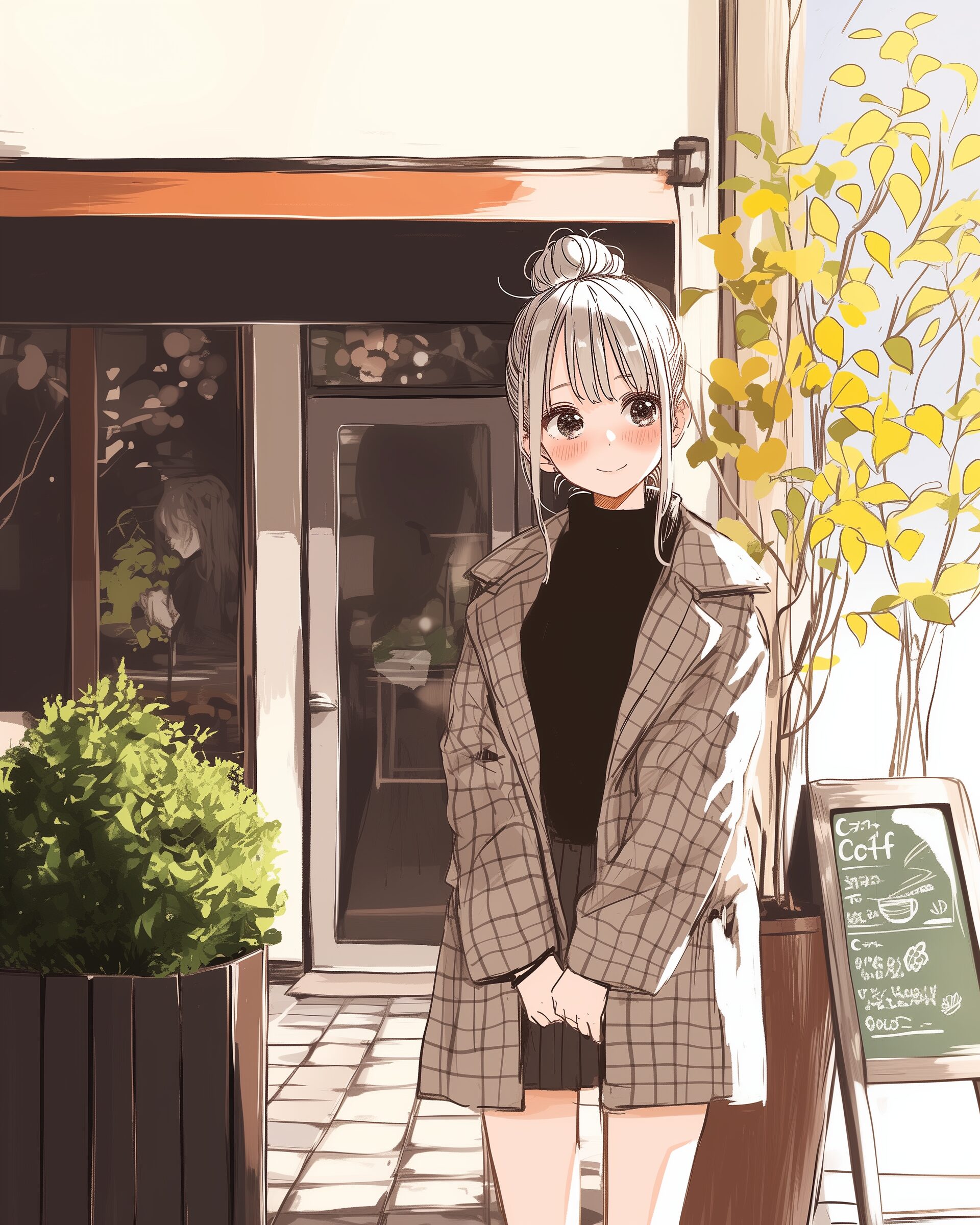 カフェで待ち合わせ女子0