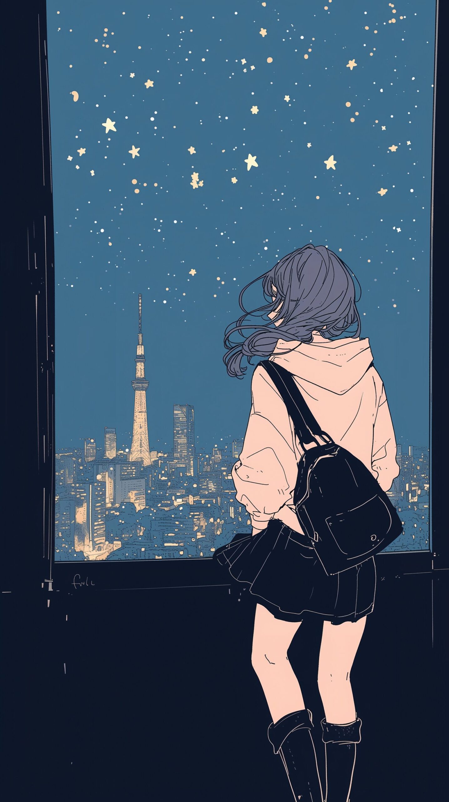 【壁紙】星空を眺める0