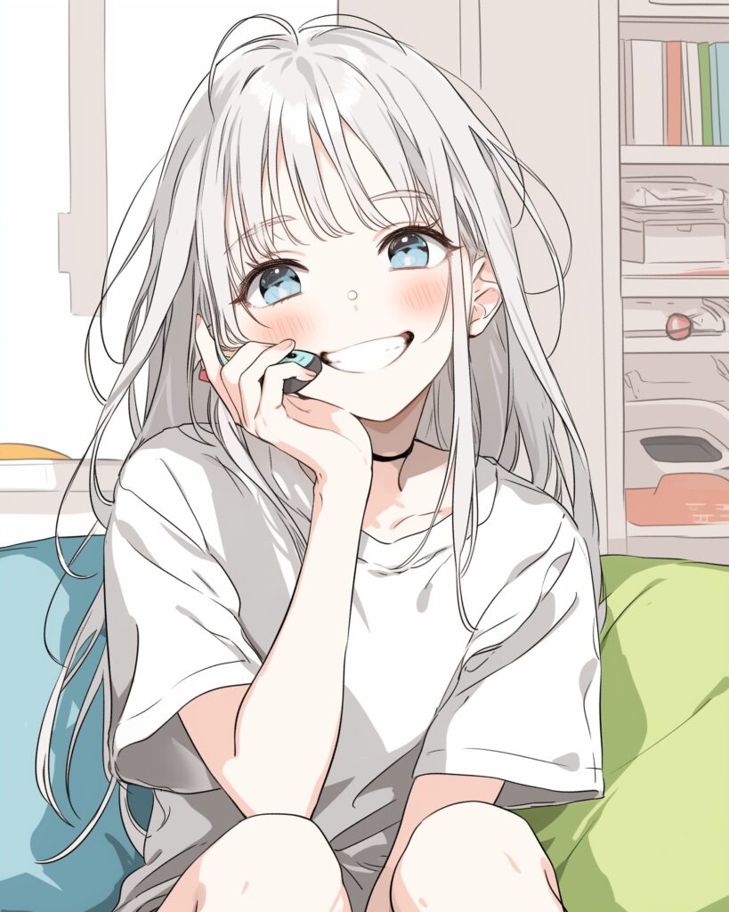 銀髪ゲーム女子０