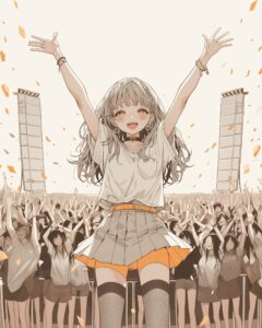 銀髪ライブ女子０