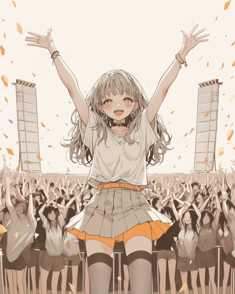 銀髪ライブ女子０