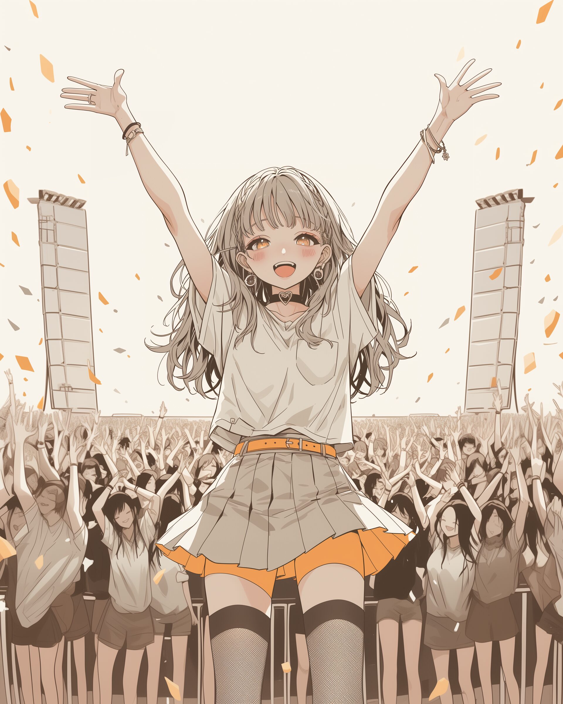 銀髪ライブ女子0