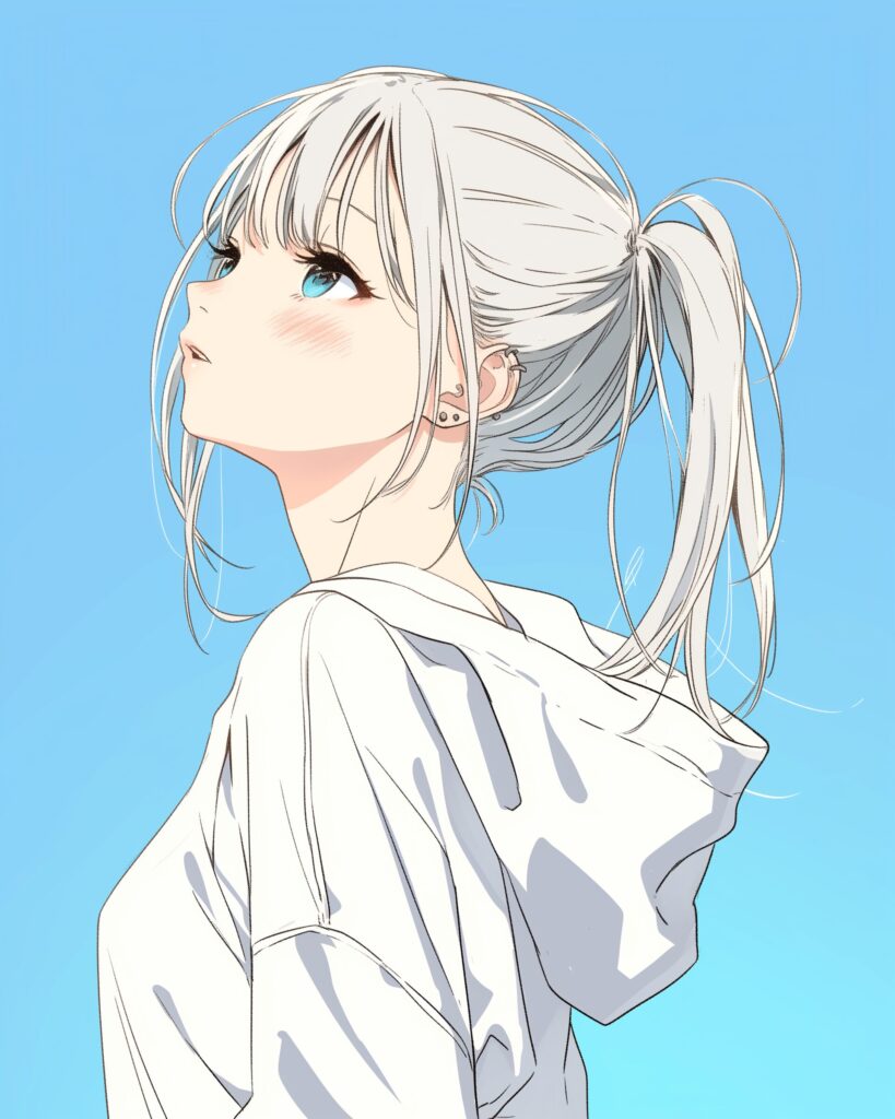 銀髪クール女子０