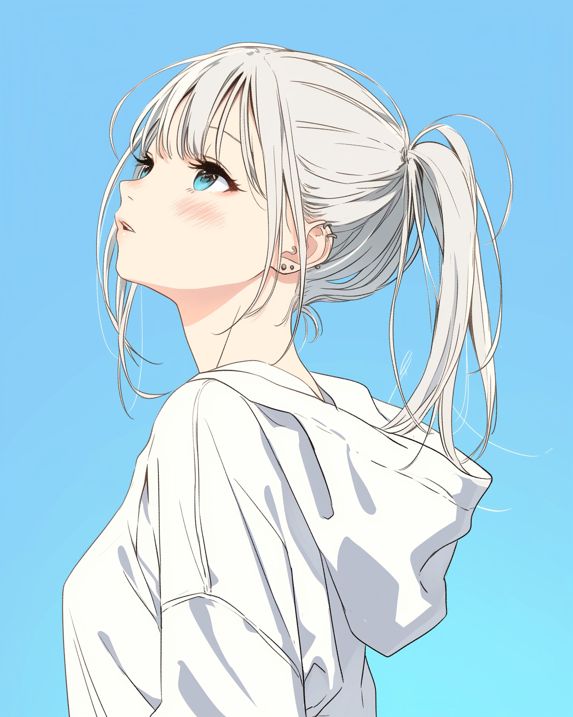 銀髪クール女子０