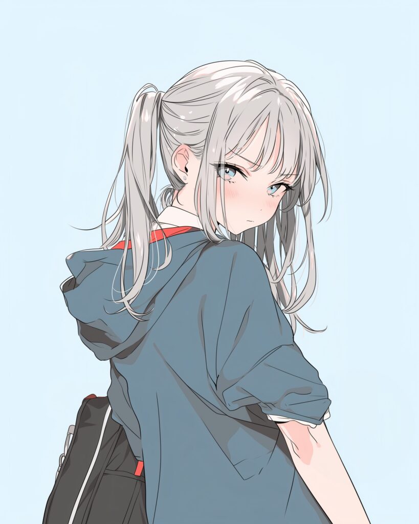 銀髪女子０