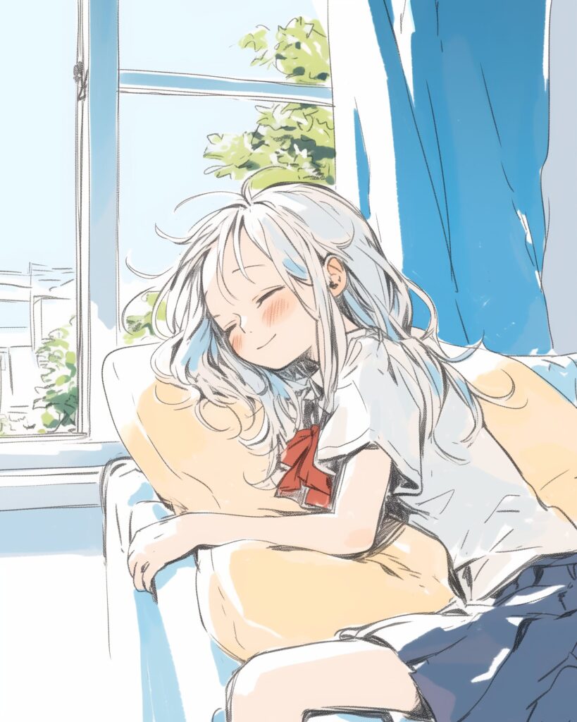 お昼寝女子０