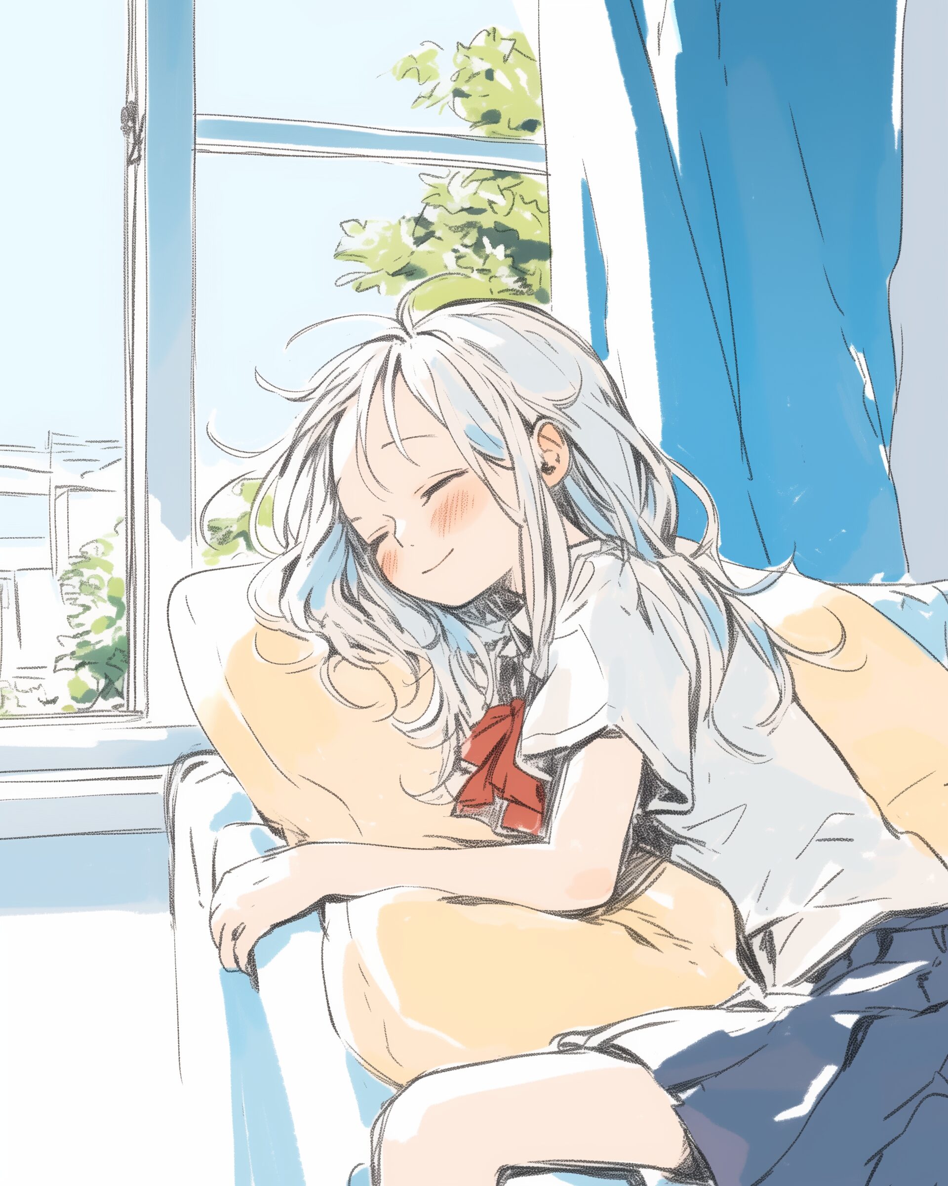 お昼寝女子0