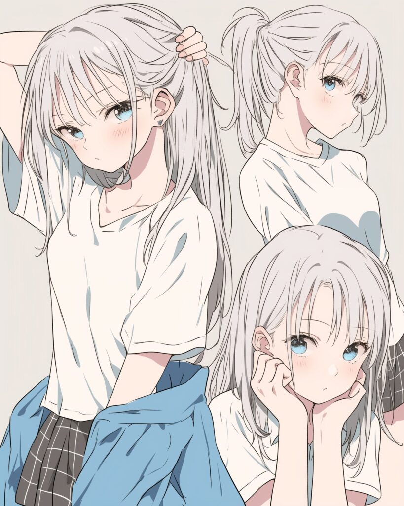 銀髪クール女子０